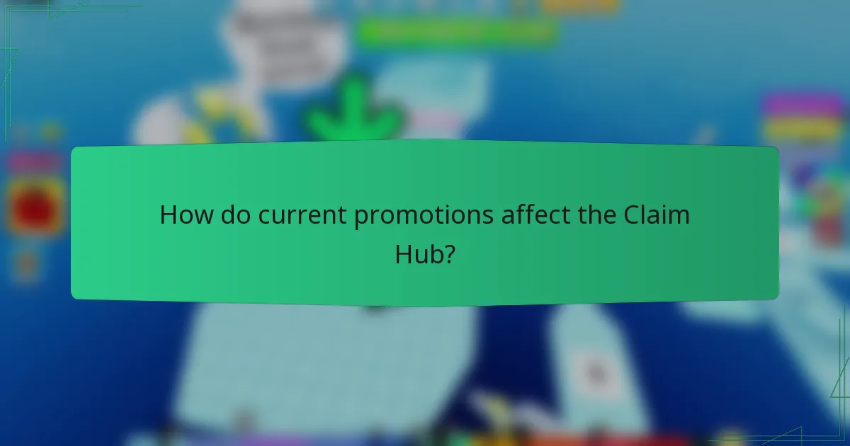 How do current promotions affect the Claim Hub?